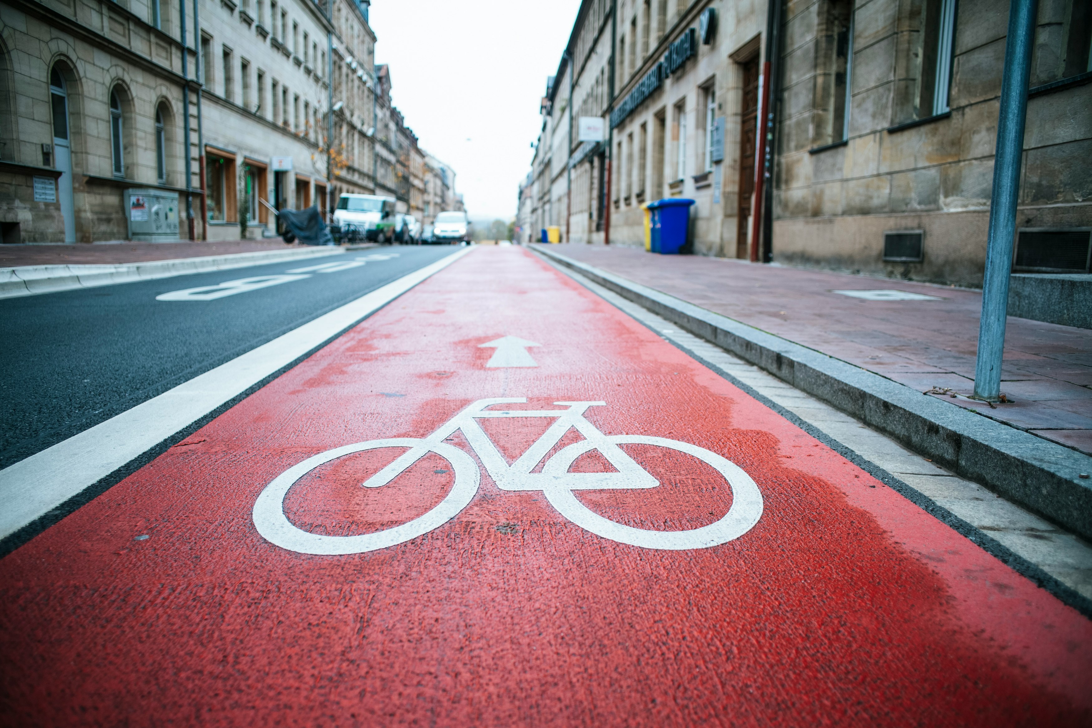 red and white love print on road